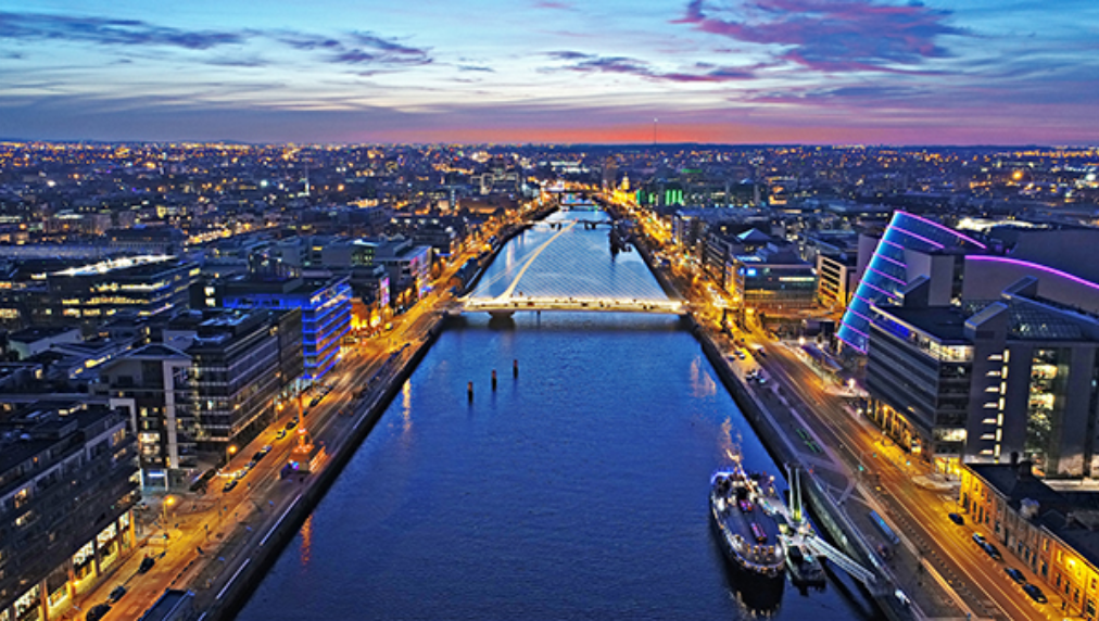 Overhead view of a river